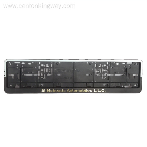 Customed black plastic license plate frame